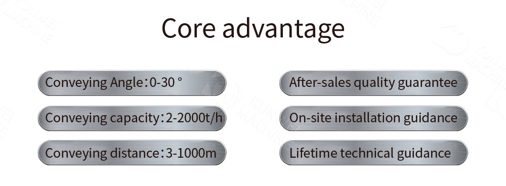 Fixed belt conveyor features advantages